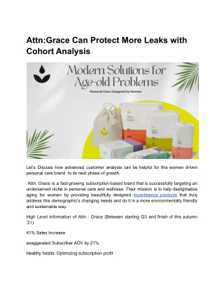 Attn_Grace Can Protect More Leaks with Cohort Analysis