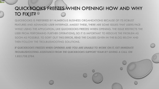 Step by step solution to troubleshoot QuickBooks Freezes When Opening issue