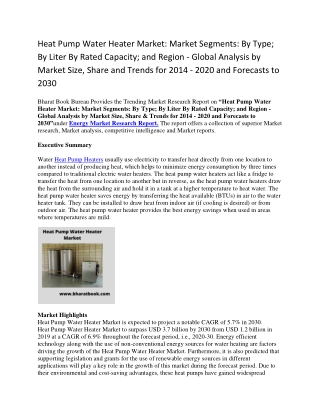 Heat Pump Water Heater Market