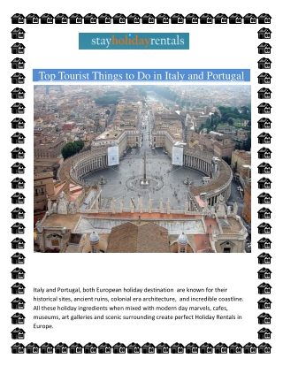 Top Tourist Things to Do in Italy and Portugal