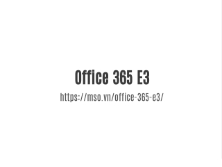Office 365 E3