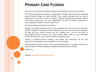 Primary Care Florida