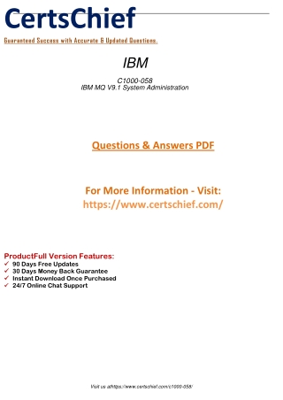 Prime IBM MQ V9.1 System Administration C1000-058 Dumps