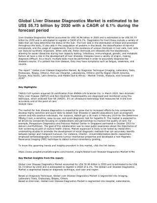 Liver Disease Diagnostics Market