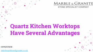 Quartz Kitchen Worktops Have Several Advantages