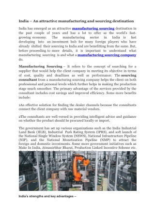 Manufacturing Sourcing Company- Industry Experts