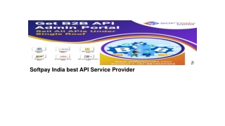 Softpay India best API Service Provider