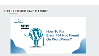 Fix Error 404