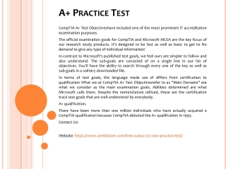 A  Practice Test