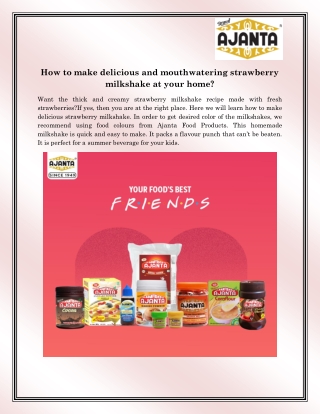 Food Colour Suppliers in India