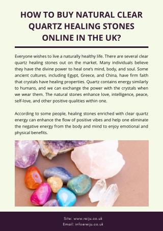 How to Buy Natural Clear Quartz Healing Stones Online in the Uk
