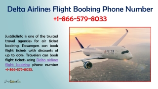 Delta Airlines Flight Booking Phone Number  1-866-579-8033