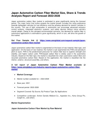 Japan Automotive Carbon Fiber Market