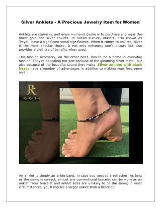 Silver Anklets
