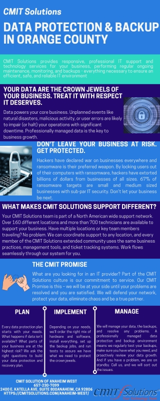 CMIT Solutions- Data Protection and Backup in Orange County