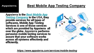 Best Mobile App Testing Company