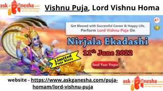 Vishnu puja, Lord Vishnu Homa
