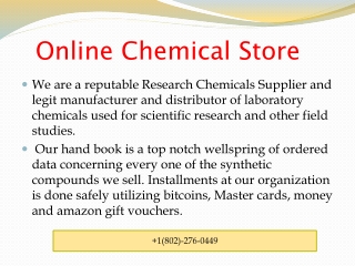Online Chemical Store