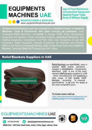 Relief Blankets Suppliers in UAE