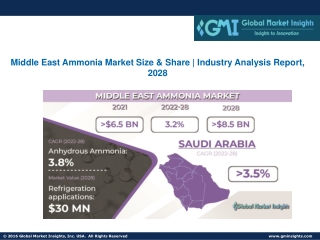 Middle East Ammonia Market Size & Share | Industry Analysis Report, 2028