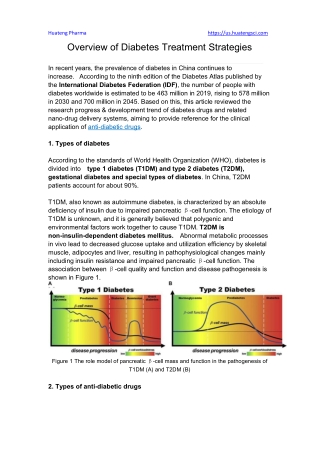 Overview of Diabetes Treatment Strategies