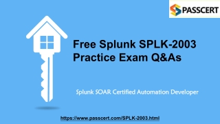 Splunk SOAR Certified Automation Developer SPLK-2003 Dumps