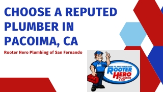 Choose a Reputed Plumber in Pacoima, CA