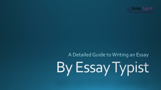 A Detailed Guide to Writing an Essay