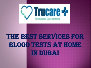 Blood Tests at Home Dubai