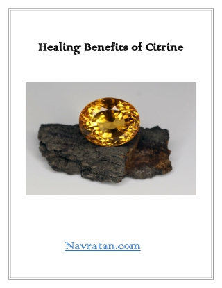 Healing Benefits of Citrine