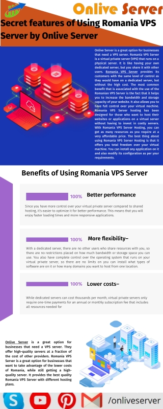 Secret features of Using Romania VPS Server by Onlive Server