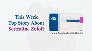 This Week Top Story About Sertraline Zoloft