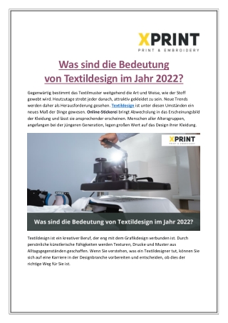 Entdecken die Wichtigkeit von Textildesign im Jahr 2022