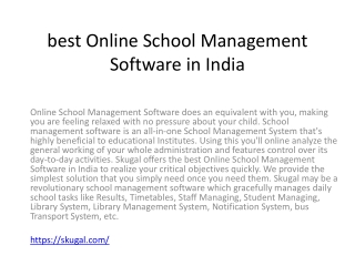 best Online School Management Software in India