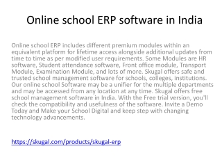 Online school ERP software in India