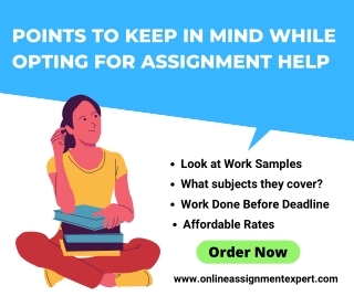 Points to Keep in Mind While Opting for Assignment Help