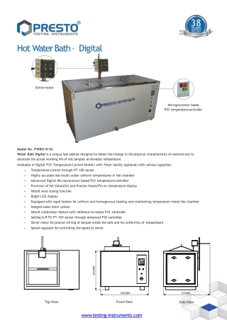 What is a digital water bath and for what purpose it will be used?