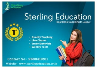 Best Bank Coaching In Jaipur Sterling Education