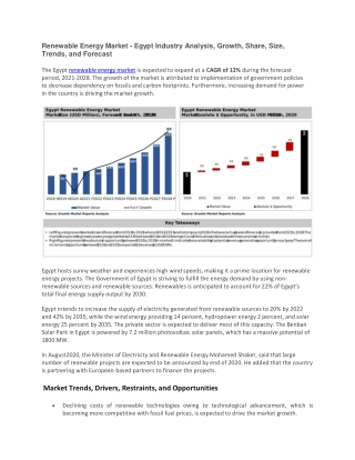 Renewable Energy Market