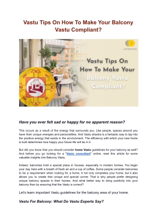 Vastu Tips On How To Make Your Balcony Vastu Compliant