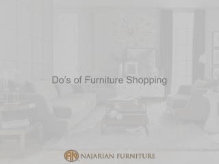 Do’s of Furniture Shopping