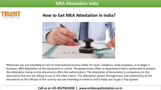 Get Complete Information for MEA Attestation in India