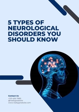 5 Types Of Neurological Disorders You Should Know