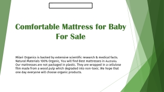 Comfortable mattress for baby