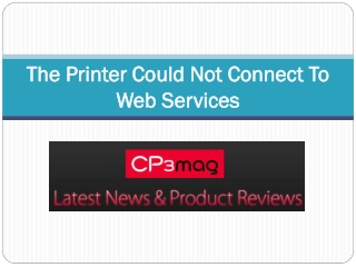 The Printer Could Not Connect To Web Services