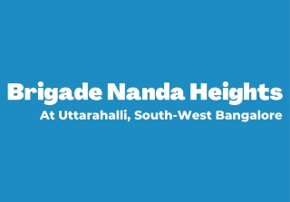 Brigade Nanda Heights Bangalore - Take Recreation To A New High