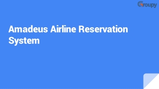 Amadeus Airline Reservation System