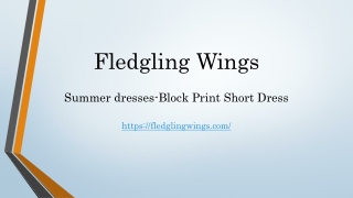 Summer dresses-Block Print Short Dress