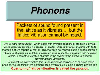 Phonons