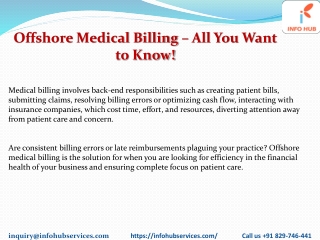 Offshore Medical Billing All You Want to Know!